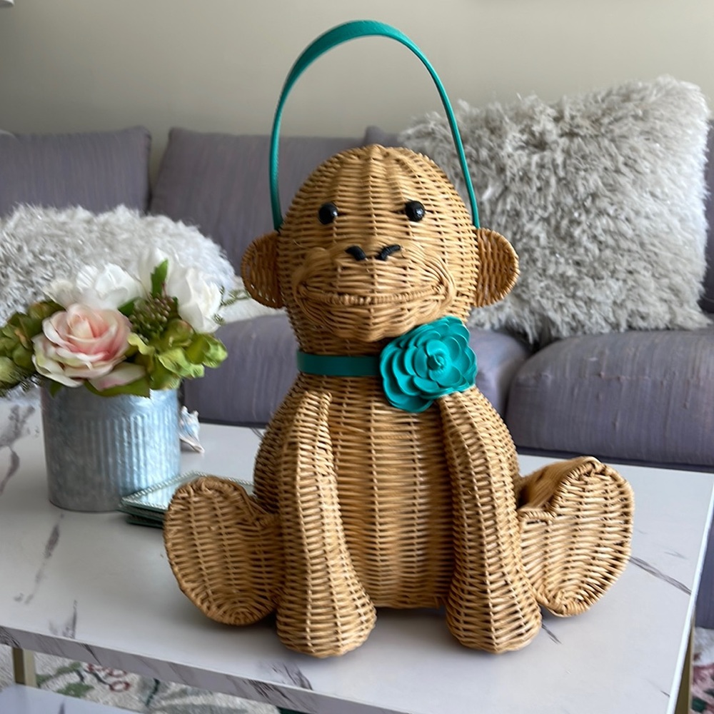 Limited Edition Kate Spade Monkey Handbag GEORGIA wicker monkey
